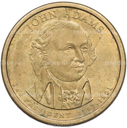 Монета 1 доллар 2007 года (D) США 2-й президент США Джон Адамс