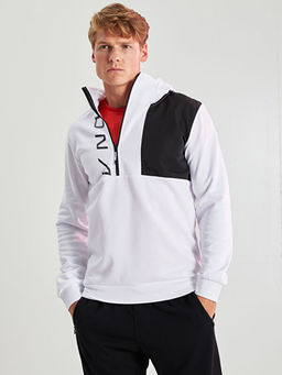 Uzun Kollu Bask?l? Erkek Spor Hoodie - Waikiki фото 2