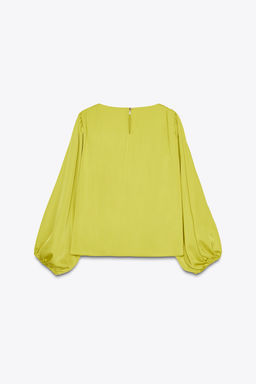 SATIN TOP WITH CUT-OUT SLEEVES - Zara фото 6