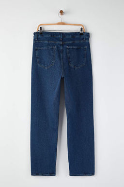 Lacivert Baggy/90s Straight Fit Jeans Bol Kot Pantolon TMNSS24JE00012