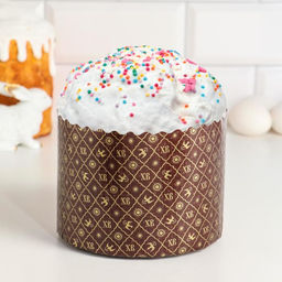 Цена за 10 шт. Форма бумажная для кекса, маффинов и кулича «ХВ», 134×100 мм