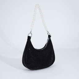 Сумка-багет на молнии, цвет чёрный - Simaland фото 3