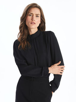 Dik Yaka Oversize Kad?n Bluz