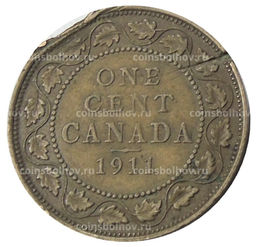 Монета 1 цент 1911 года Канада