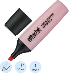 Маркер текстовыделитель Attache Selection Pastel 1-5 мм розовый  фото 2