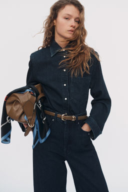 Camisa denim con hombreras - H&m фото 3