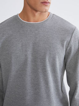 Bisiklet Yaka Erkek Sweatshirt