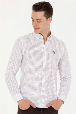 U. S. Polo Assn Мужская бордовая рубашка с длинным рукавом - U.s. polo assn фото 10