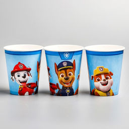 Цена за 10 шт. Стакан одноразовый бумажный «С Днем Рождения!», 250 мл, Щенячий патруль