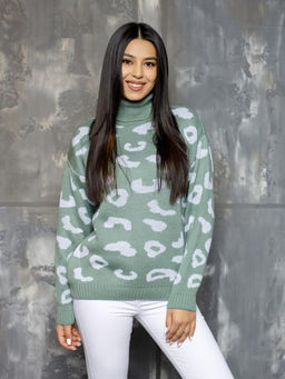 Водолазка Леопард с шерстью 20% - Esenia фото 7