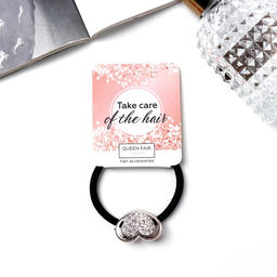 Цена за 12 шт. Резинка для волос «Престиж», сердце