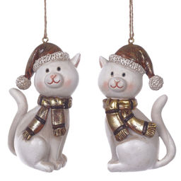 Фигурка декоративная подвесная "Кошка", L5 W4 H9 см, 2в.