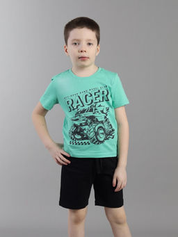 CRB wear / CSKB 90289-37-431 Комплект для мальчика (футболка, шорты),зеленый/Ex.Cherubino