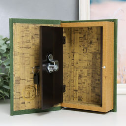 Шкатулка книга-сейф «Семья - это навсегда», дерево, искусственная кожа, 21×13×5 см