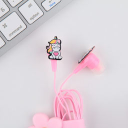 Набор наушники и держатель для проводов Единорог дарю счастье, мод.VBT 1.1, 12,5 х 8,5 см - Like me фото 3