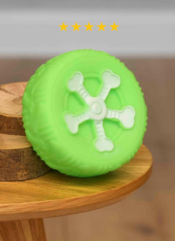 Игрушка для собак, виниловое колесо, 9 см., цвет в ассортименте PS111