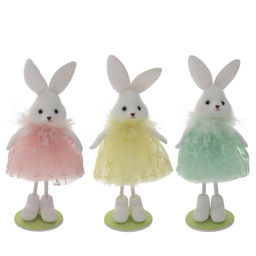 Фигурка декоративная Зайка, L7 W7 H17 см, 3в.