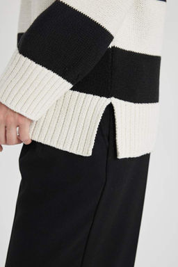 Полосатая туника обычного кроя - Defacto фото 9