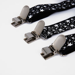 Подтяжки детские, ширина 2.5 см, цвет чёрный/белый - Simaland фото 3