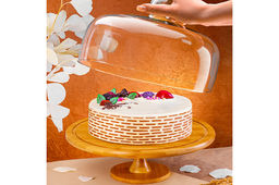 Блюдо сервировочное на ножке 31,5*31,5*28,5 см + стеклянная крышка - Elan gallery фото 16