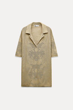 OVERSIZE JACQUARD KNIT POLO SHIRT - Zara фото 5