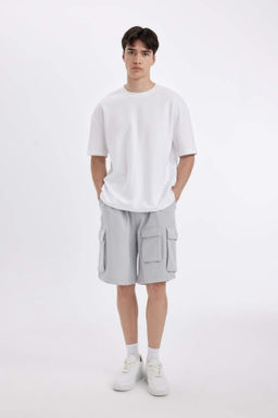 Relax Fit Beli Lastikli Bagc?kl? Basic Duz Bermuda Sort - Defacto фото 2