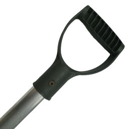 Лопата снеговая "Крепыш" п/эт. черная, с оцинк.накл., алюм.черенком, ручкой, 465х340мм