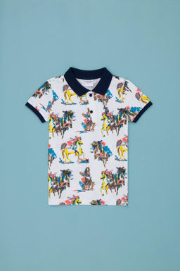 U. S. Polo Assn Белая футболка с воротником-поло для мальчика - U.s. polo assn фото 9