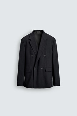 DOUBLE-BREASTED PINSTRIPE SUIT BLAZER - Zara фото 7