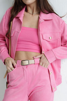 Martichelli Рубашка в стиле сафари розовая  фото 5