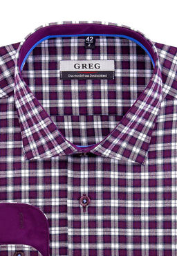 Сорочка мужская длинный рукав GREG 725/139/112/FL/Z/1p
