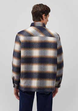 Kareli Gomlek Ceket - Mavi фото 4