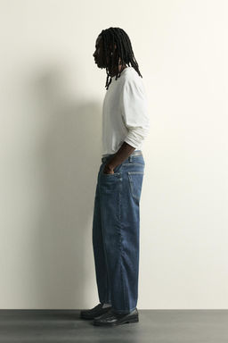 JEANS LOOSE CROPPED FIT / Azul - Zara фото 4
