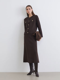 Beli Lastikli A Kesim Triko Etek