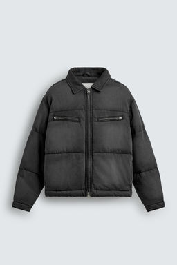 WASHED QUILTED DENIM JACKET - Zara фото 8