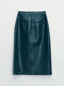 Юбка миди из искусственной кожи / Zarina