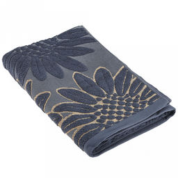 Полотенце махровое "Подсолнух" 70х140см, хлопок 100%, синий (Китай)