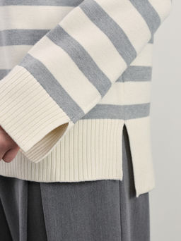 Джемпер на молнии в полоску / Zarina  фото 7