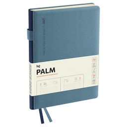 Ежедневник BG 2027г. А5 176л. кожзам "Palm. Steel blue" (DdA5_67867) голубой