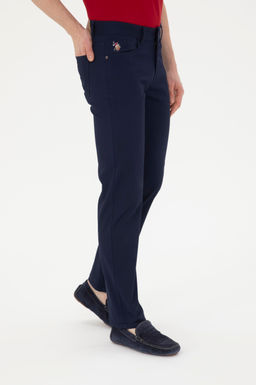 Erkek Regular Fit Lacivert Kanvas / Chino Pantolon