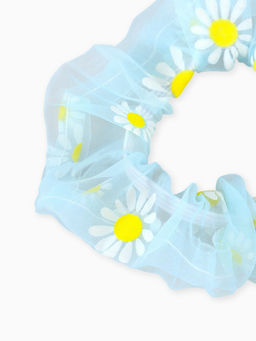 Цена за 2 шт. Резинка для волос «Ромашка» голубая, Холодное сердце