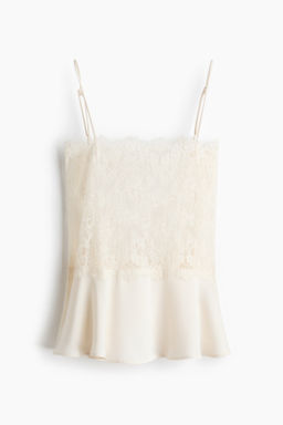 Top de encaje con tirantes finos - H&m фото 2