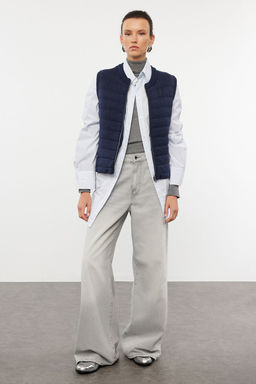 Trendyolmilla Lacivert Fermuarl? Bisiklet Yaka Regular Yelek TWOAW25YE00020 фото 2