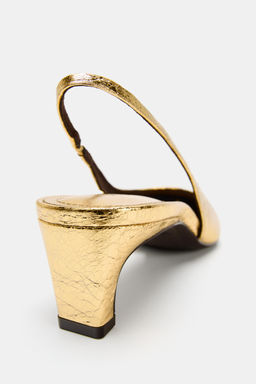 ZAPATO KITTEN METALIZADO / Oro - Zara фото 6