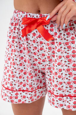 Костюм женский из жакета и шорт из кулирки Рейчел клубничка - Амадэль фото 13