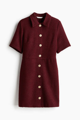 Vestido de boucl? con botones
