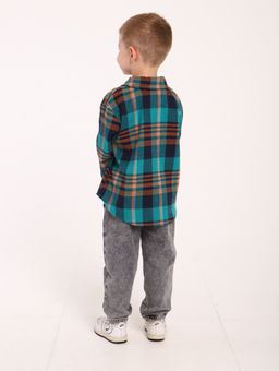 РБ015 Рубашка "Шерон" (зеленый; синий)