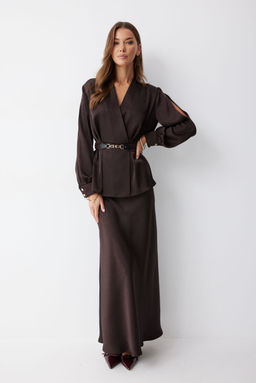 Юбка LYUSHe 4238 коричневый