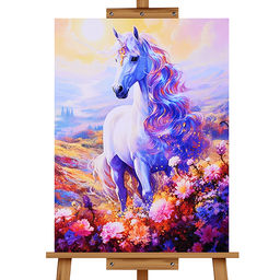 Мозаика алмазная "Прекрасный единорог" 30*40см.