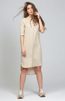 Платье-рубашка сливочный - Donna saggia фото 2